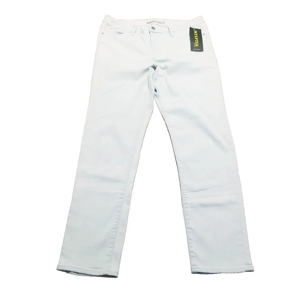 NWT Athleta Sculptek Jeans Women's Size 16 Glacier Wash Stretch Denim (34×29.5)